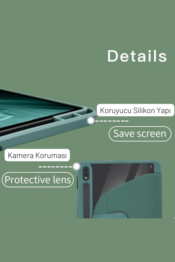 Galaxy S7 FE T730/T733/T736/T738 12,4 inç Uyumlu Fuchsia Pino Tablet Kılıf - Resim 4