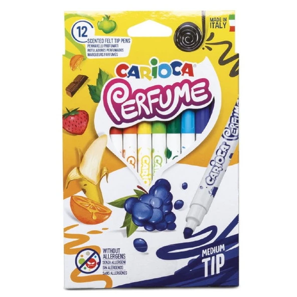 Carioca Perfume Kokulu Keçeli Boya Kalemi 12li Medium Uç