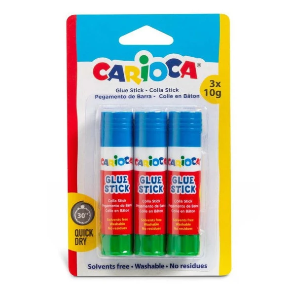 Carioca Stick Yapıştırıcı 10 gr 3lü Blister