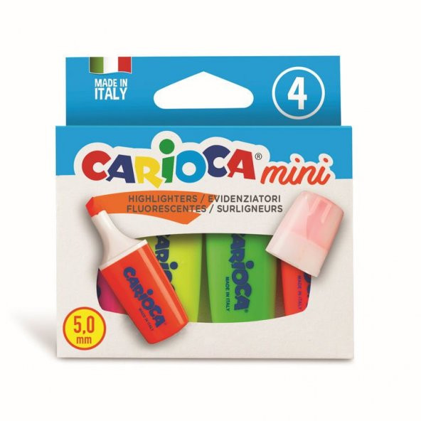 Carioca Fosforlu Mini İşaretleme Kalemi 4 Renk