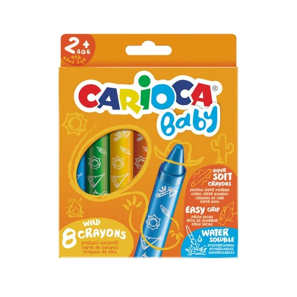 Carioca Baby Wild Crayons Pastel Boya 8 Renk 2+ Yaş