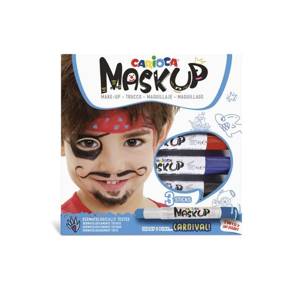 Carioca Yüz Boyası 6 gr. 3 Renk CARNIVAL