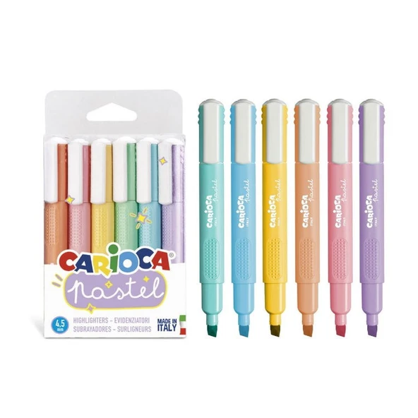 Carioca Pastel Highlighter İşaretleme Kalemi 6 Renk