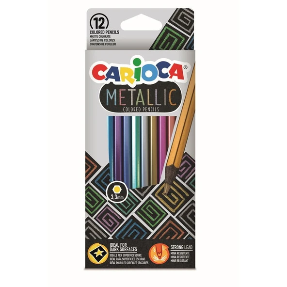 Carioca Metalik Kuru Boya 12 Renk