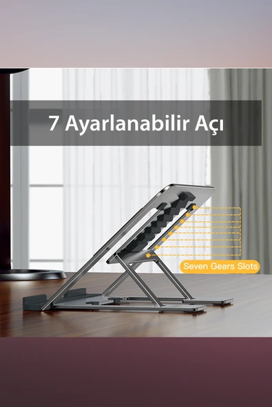 Fuchsia LP02 Alüminyum Dizüstü Bilgisayar Sehpası - Resim 3