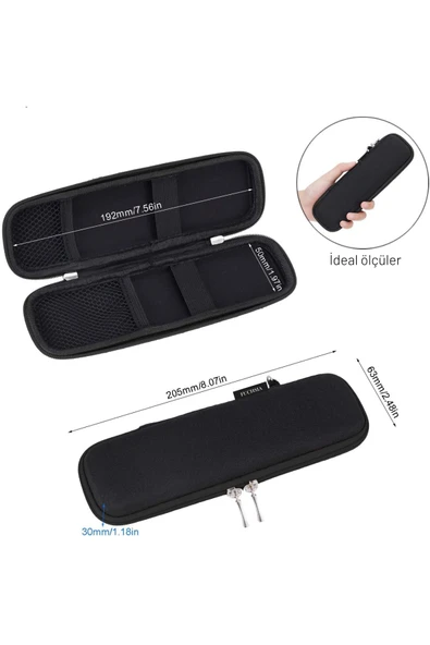 Stylus Kalem Kutusu Dokunmatik Kalemler için Fuchsia Bölmeli Eva Korumalı Taşıma Çantası - Resim 7