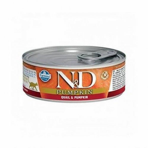N&D Balkabağı ve Bıldırcınlı Yetişkin Kedi Konservesi 80 Gr