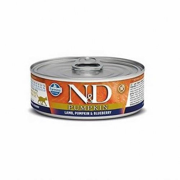 N&D Balkabağı Kuzu Yaban Mersini Yetişkin Kedi Konservesi 6x80 Gr
