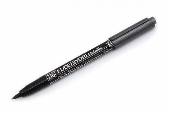 Zig Fudebiyori Metallic Brush Pen Yaldızlı Fırça Uçlu Marker Kalem BLACK
