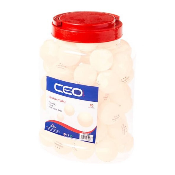 Ceo Sport Pinpon Topu 60lı Kavanoz Beyaz