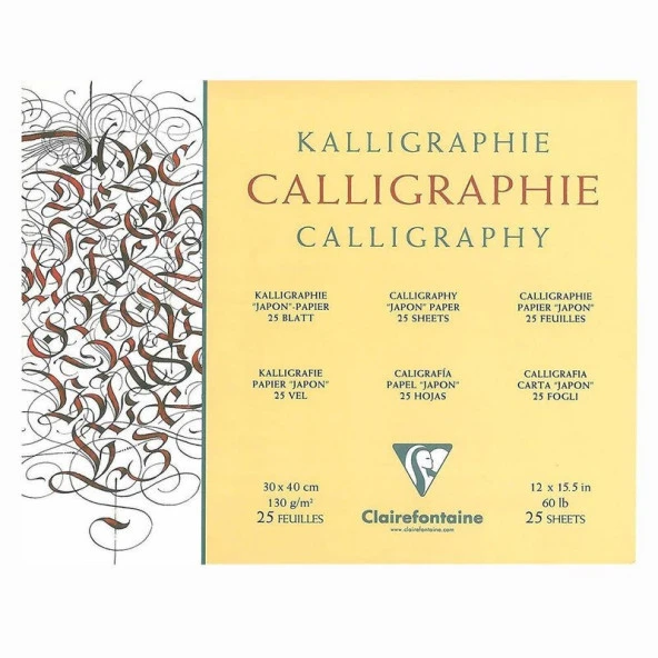 Clairefontaine Calligraphy Blok 130 gr. 25 Yp. 30x40 cm.