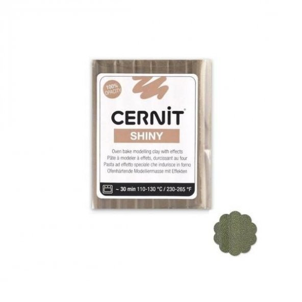 Cernit Shiny (Pırıltılı) Polimer Kil 56 gr 050 Gold
