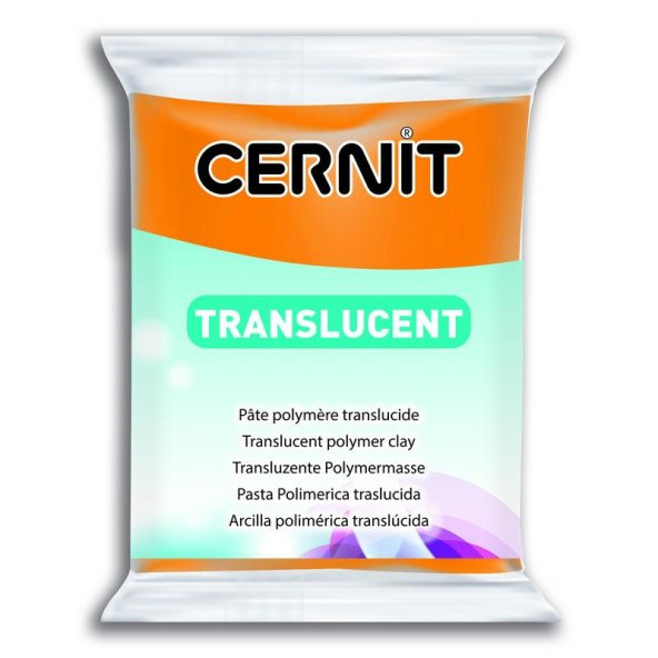 Cernit Translucent (Transparan) Polimer Kil 56 gr 752 Orange
