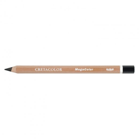 Cretacolor Mega Color Kalın Kuru Boya (Kalem İçi Çapı: 6,4mm) Ivory Black (292 50)
