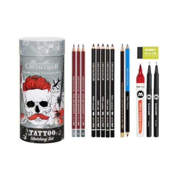 Cretacolor Tattoo Sketching Set Dövme Çizim Seti (400 83)