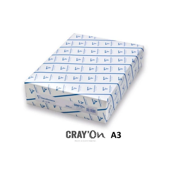 Clairefontaine Crayon Resim Kağıdı 200 gr A3 250li Paket