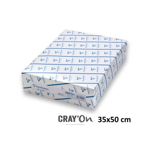 Clairefontaine Crayon Resim Kağıdı 200 gr 35x50 cm 125li Paket