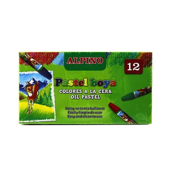 Alpino Yağlı Pastel Boya 12 Renk Karton Kutu