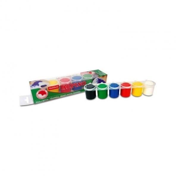 Alpino Tempera Sulu Boya 6 Renk x 25 ml