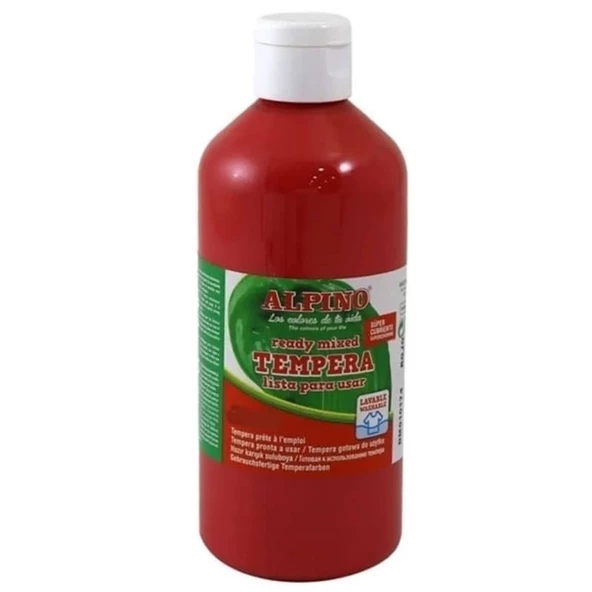Alpino Tempera (Yıkanabilir) Boya 250 ml. KIRMIZI