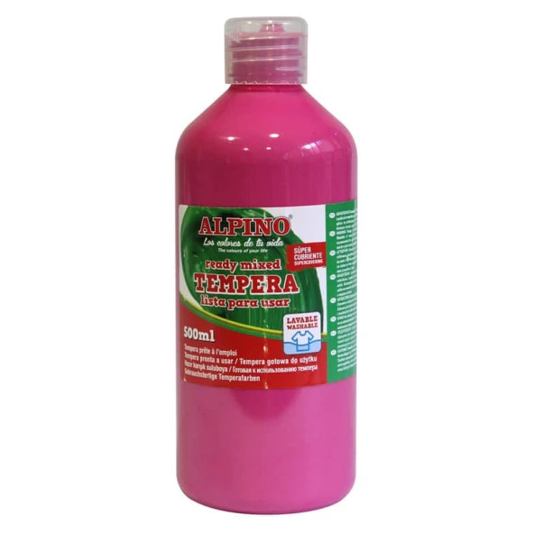 Alpino Tempera (Yıkanabilir) Boya 250 ml. PEMBE