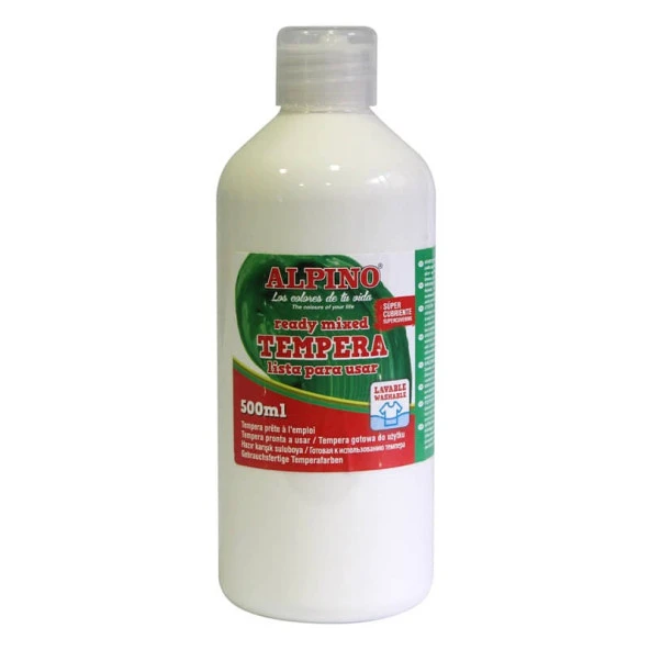 Alpino Tempera (Yıkanabilir) Boya 250 ml. BEYAZ ürün görseli