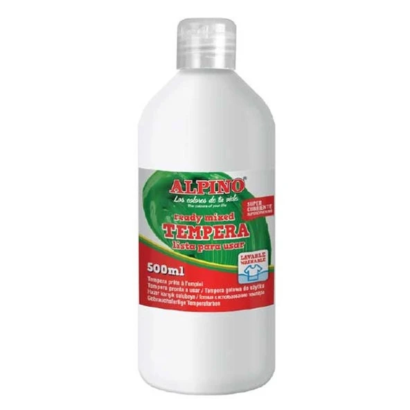 Alpino Tempera (Yıkanabilir) Boya 500 ml. BEYAZ