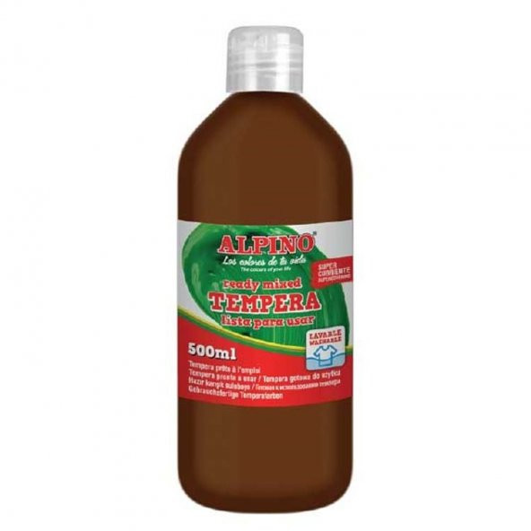 Alpino Tempera (Yıkanabilir) Boya 500 ml. KAHVERENGİ