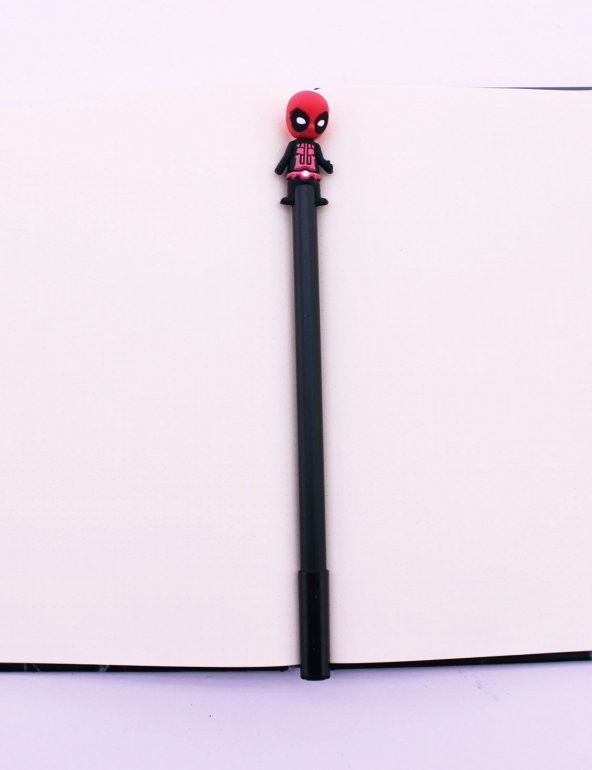 1 adet Siyah Renk Deadpool Tükenmez Kalem Siyah Mürekkep 