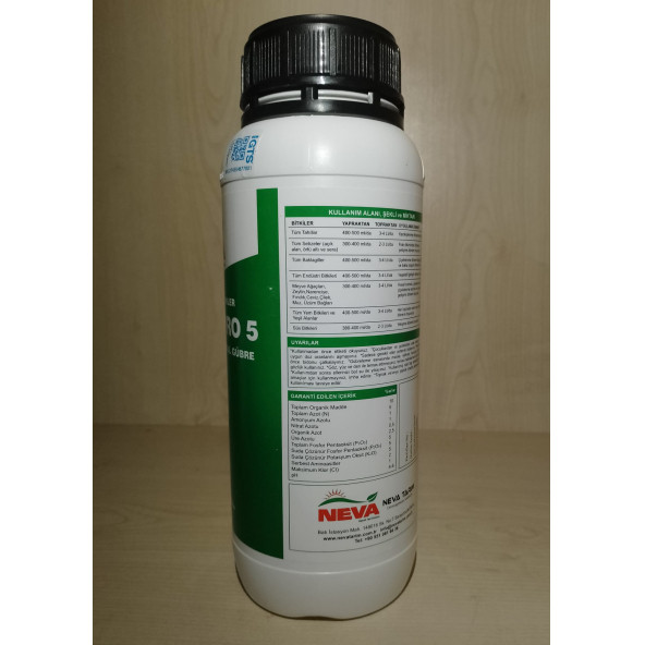 Nevamin Pro5 1Litre NPK'lı Sıvı Organomineral Gübre - 3