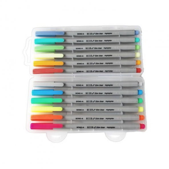 Dong-a Hexa Slim Liner Fosforlu Kalem 12li Set