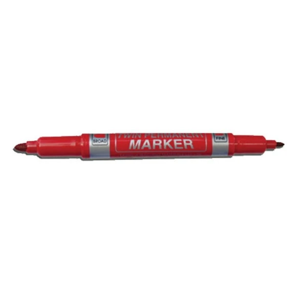Dong-A Twin Permanent Marker Çift Uçlu Asetat Kalemi Kırmızı