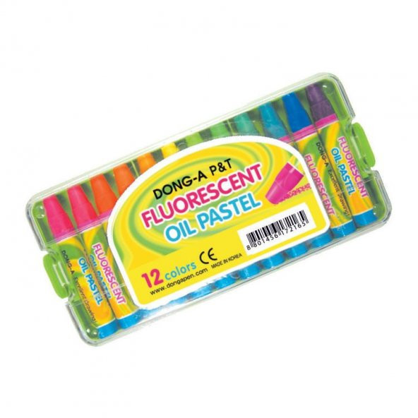 Dong-A Fluorescent Oil Pastel Fosforlu Pastel Boya 12 Renk