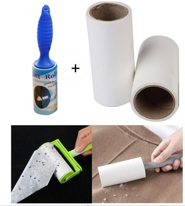 Evcil Hayvan Kedi Köpek Tüy Alma Yaprak Rulo 5 metre 2 Yedekli Set - 2