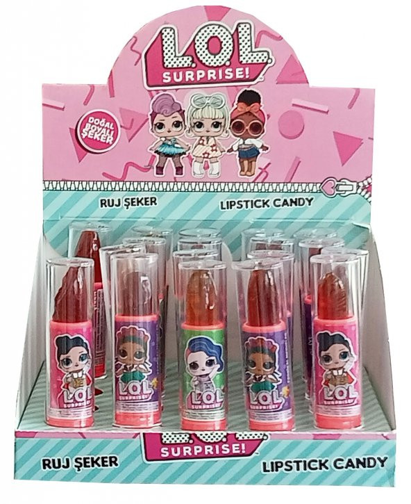 20 Adet Lol Ruj Şeker Lipstick Candy