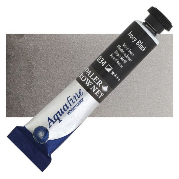 Daler Rowney Aquafine Tüp Suluboya 8 ml 034 IVORY BLACK