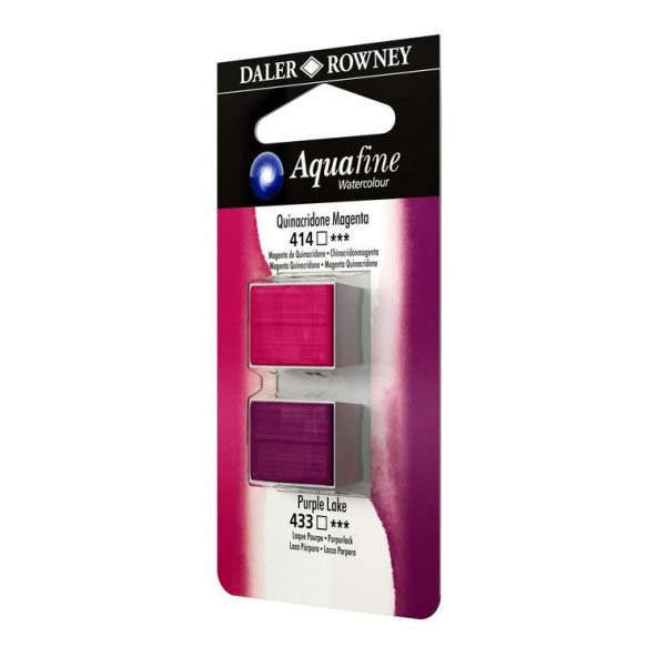 Daler Rowney Aquafine 1/2 Tablet Suluboya 2li Set QUINACRIDONE MAGENTA/PURPLE ürün görseli 1