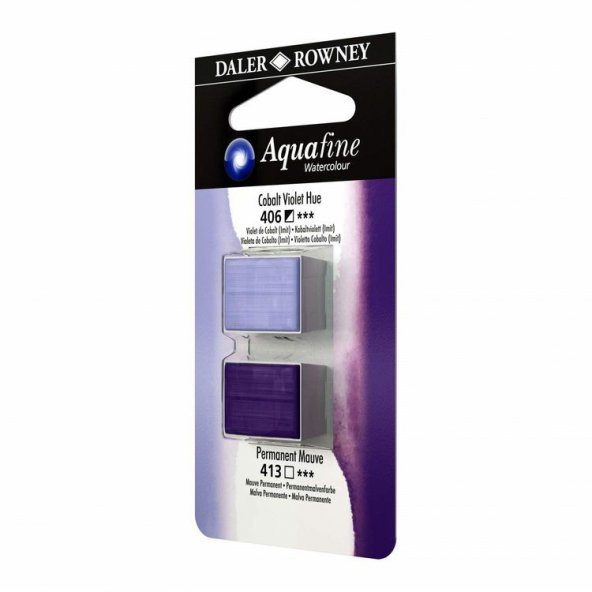 Daler Rowney Aquafine 1/2 Tablet Suluboya 2li Set COBALT VIOLET HUE/MAUVE