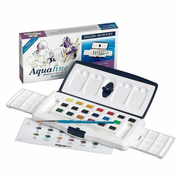 Daler Rowney Aquafine Suluboya 18+2 Renk Tüp ve 1/2 Tablet Set ürün görseli 1