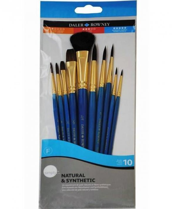 Daler Rowney Natural&Synthetic 10lu Fırça Seti