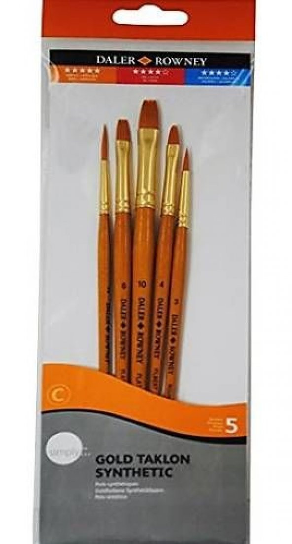 Daler Rowney Gold Taklon Synthetic 5li Fırça Seti 216920501