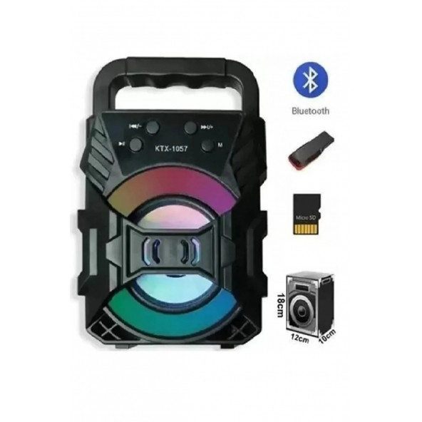TT KTS-1057 Wireless Kablosuz Bluetooth Hoparlör RGB SD/USB