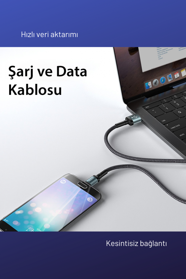 Apple Uyumlu Veri Kablosu Fuchsia PD Hızlı Şarj Kablosu 2m USB Apple Arayüz (CA74) - 5