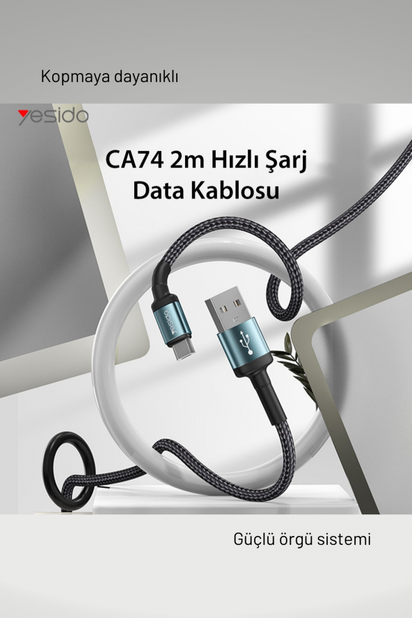 Apple Uyumlu Veri Kablosu Fuchsia PD Hızlı Şarj Kablosu 2m USB Apple Arayüz (CA74) - 6