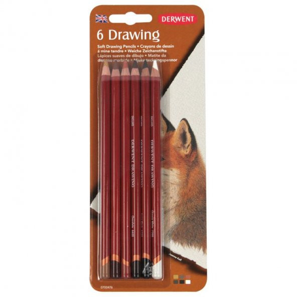 Derwent Drawing Pencils Renkli Çizim Kalemi Seti 6lı Blister