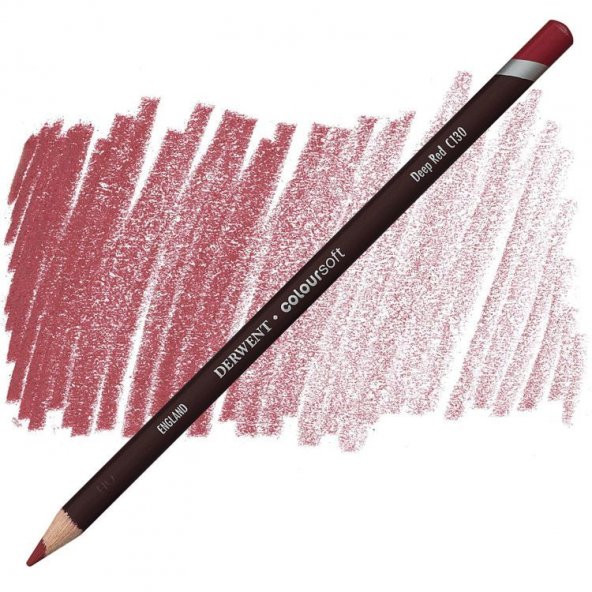 Derwent Coloursoft Pencil Yumuşak Kuruboya Kalemi C130 Deep Red