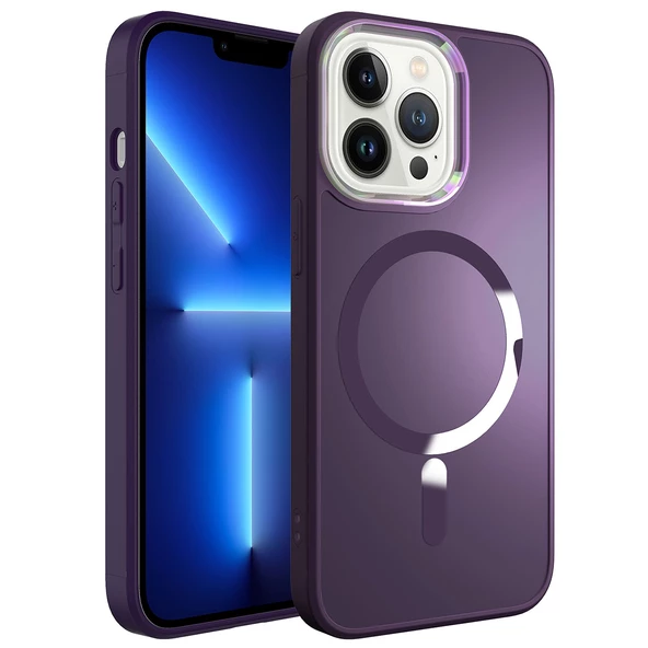 Apple iPhone 13 Pro Max Kılıf Magsafe Wireless Şarj Özellikli Zore Stil Kapak - Resim 2