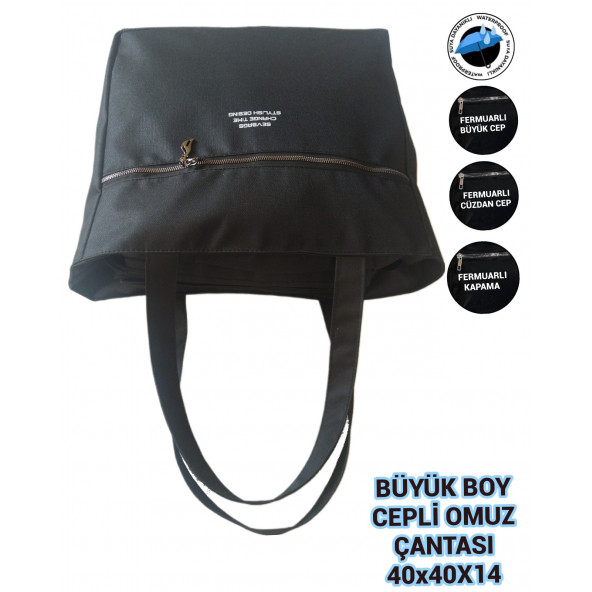 BÜYÜK OMUZ KOL EL ASKILI ÇANTA SU ÇEÇİRMEZ 40X40X14 - 2