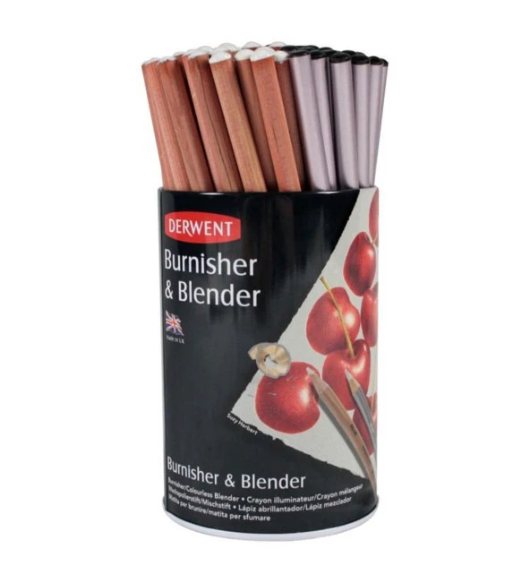 Derwent Burnisher & Blender Parlatıcı ve Karıştırıcı Kalemler 72li Kap (36şar Adet)