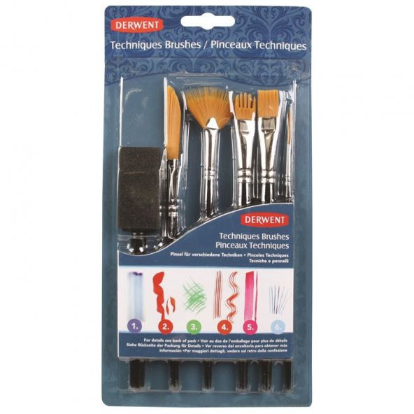 Derwent Teknik Fırçaları 6lı Set